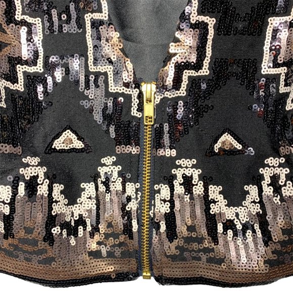 Cropped Jazz Club Sequin Bolero Jacket - Picture 5 of 7